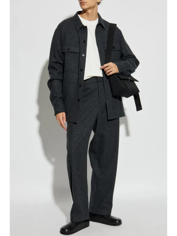 ジルサンダー Jil Sander Virgin Wool Shirt Jil Sander virgin-wool Shirt | Grey | FARFETCH