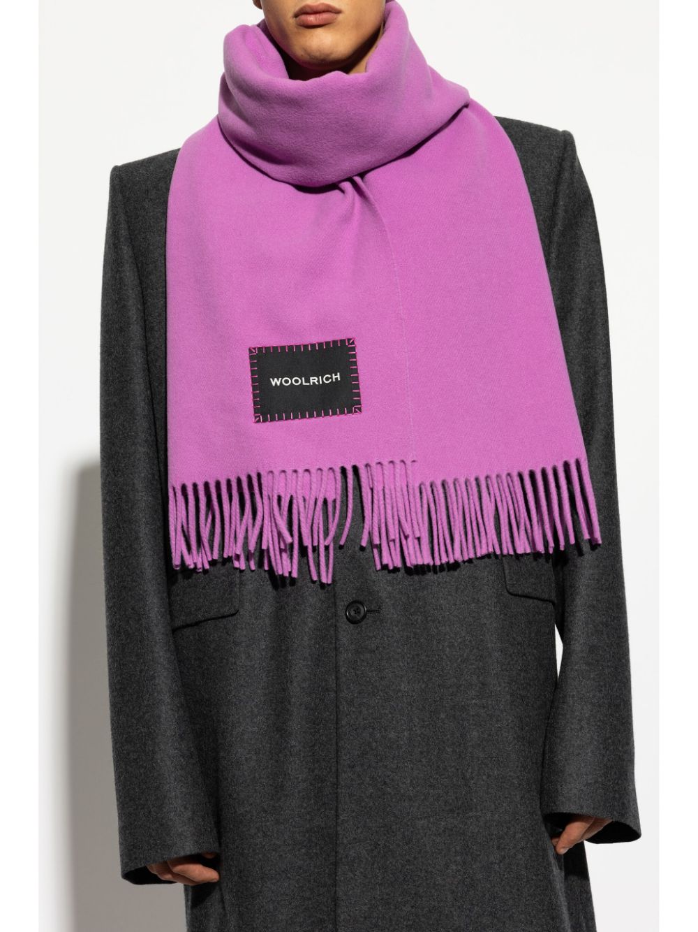 Shop Woolrich Pure Virgin Wool Scarf In Pink