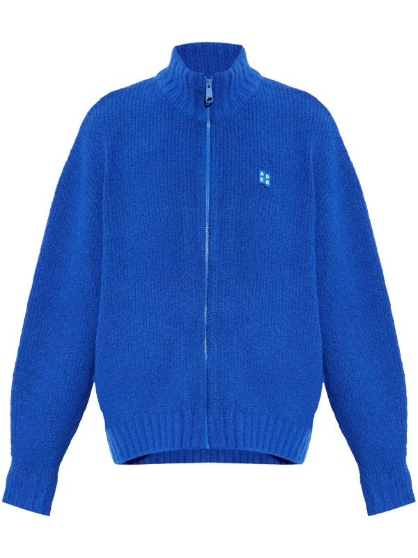 Ader Error logo-appliqué Cardigan | Blue | FARFETCH