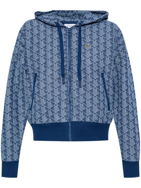 Lacoste jacquard monogram hoodie