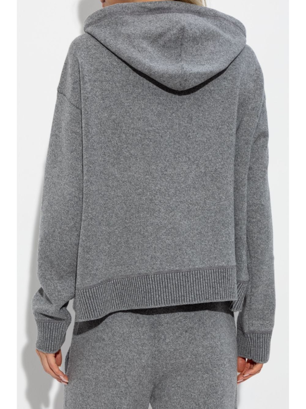 Shop Gucci Logo Zip-up Sweatshirt In Grey