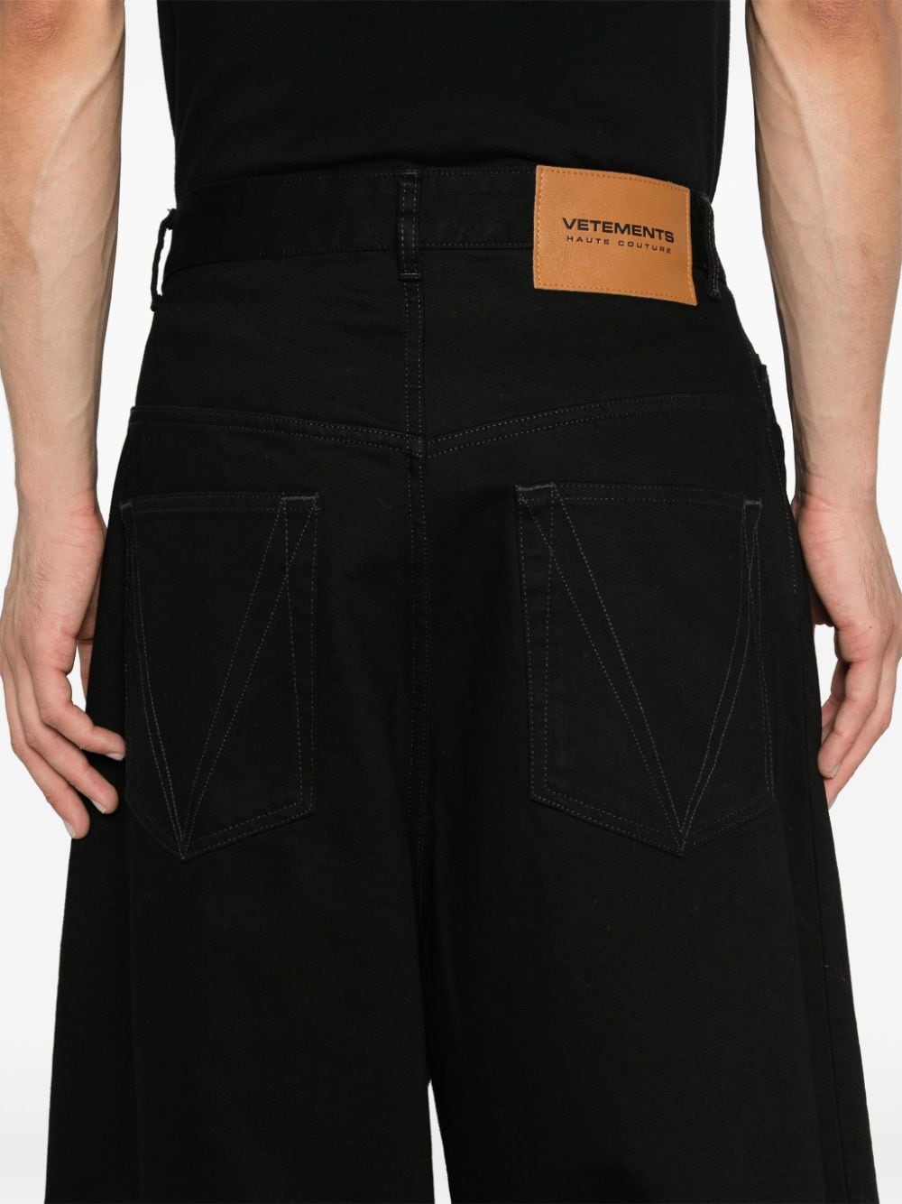 Shop Vetements Big Shape Jeans In Black