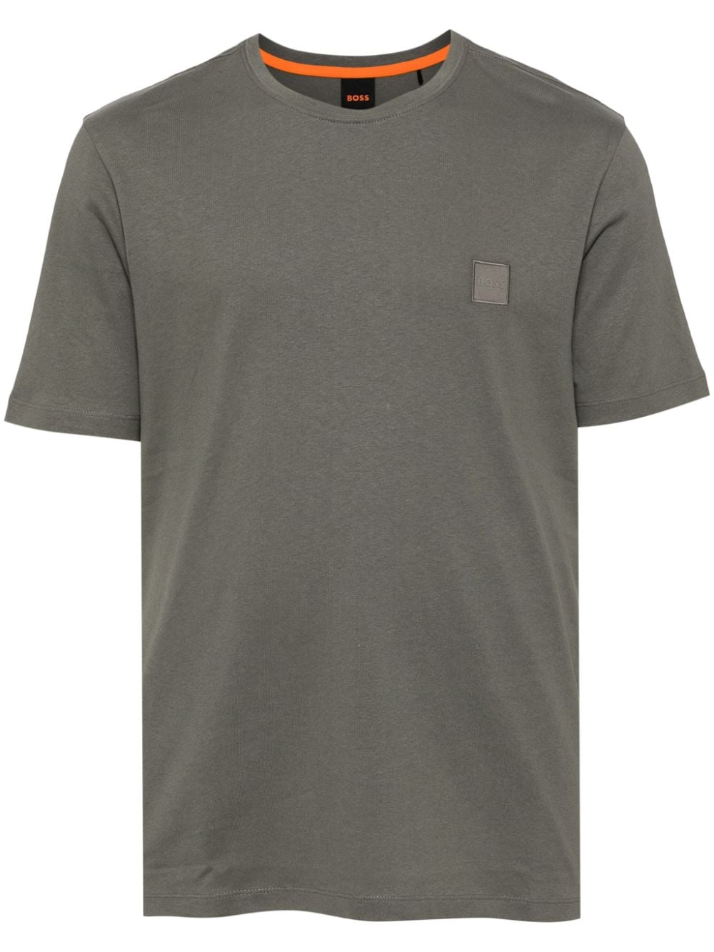 Shop Hugo Boss Cotton T-shirts In Grey