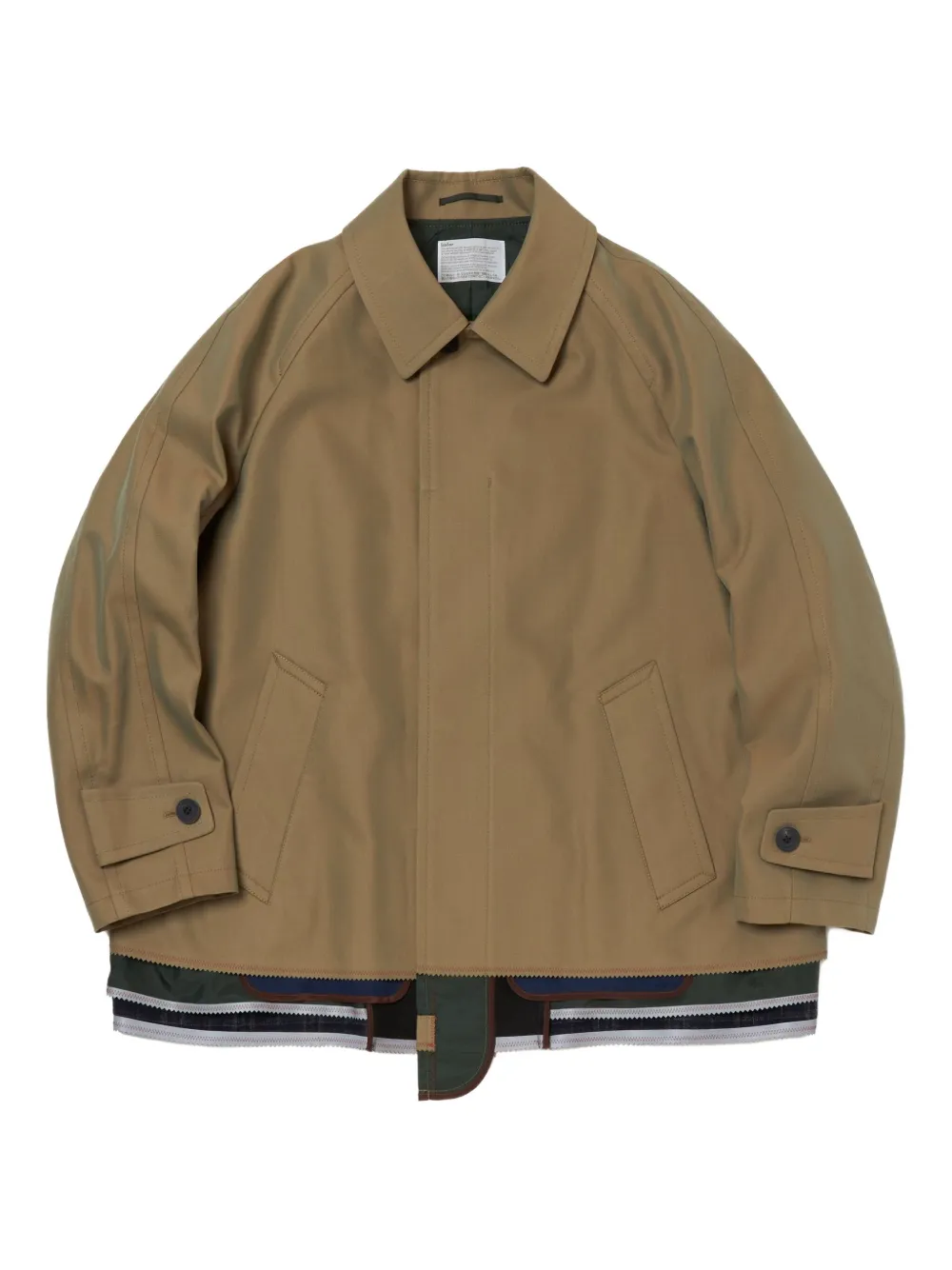 Kolor Jas met knoopsluiting en raglan mouwen Beige
