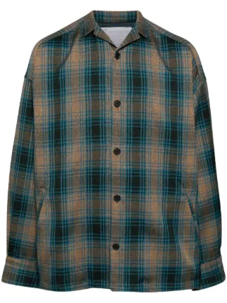 Kolor チェック シャツジャケット | ブルー | FARFETCH JP 