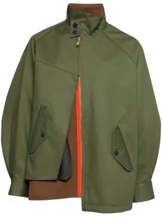 Kolor Layered Jacket | Green | FARFETCH OM