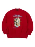 Kolor graphic-print distressed sweatshirt - Red
