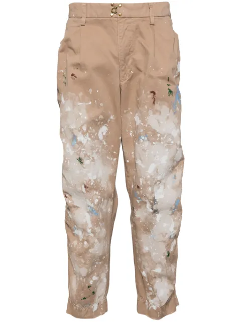 Kolor pantalones tapered con motivo de pintura