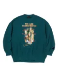 Kolor graphic-print distressed sweatshirt - Green