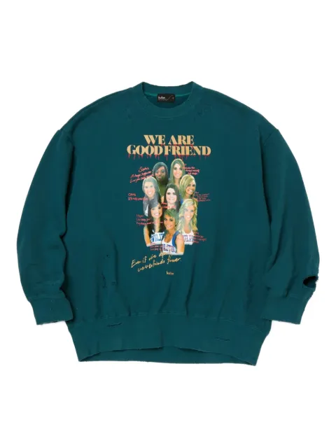 Kolor graphic-print distressed sweatshirt