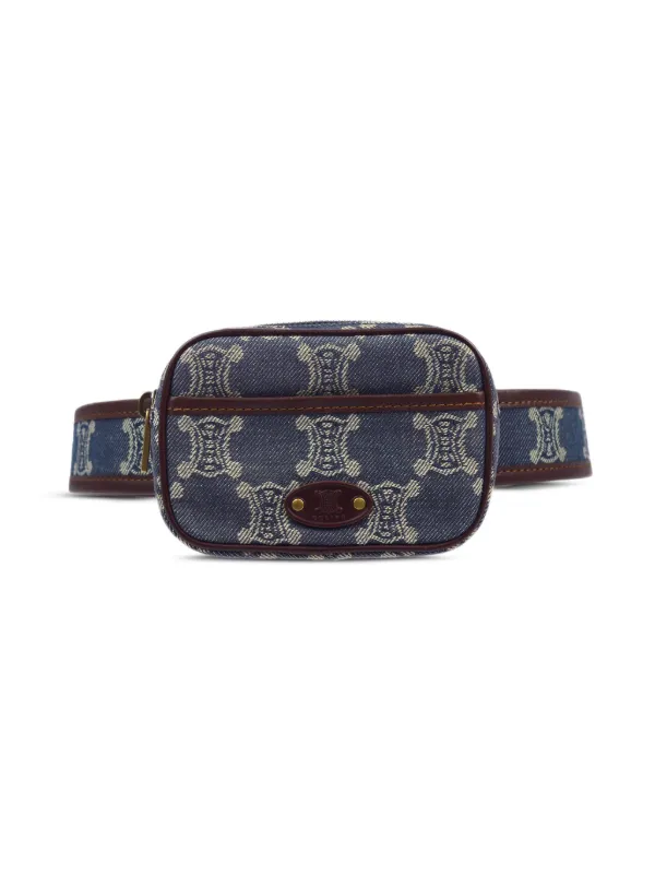 Celine Pre-owned 1990-2000s Macadam Belt Bag in Blue