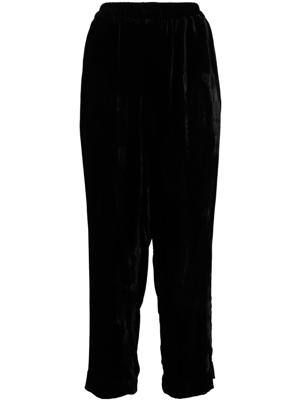 velvet straight trousers