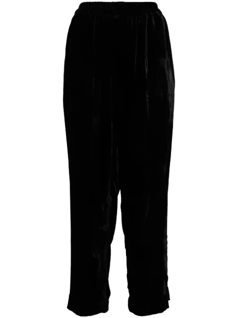 Biyan velvet straight trousers
