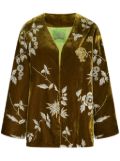 Shanghai Tang beaded velvet jacket - Brown