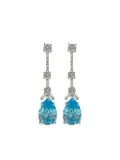 Juwelina Paris Aquamarine Drift drop earrings - Silver