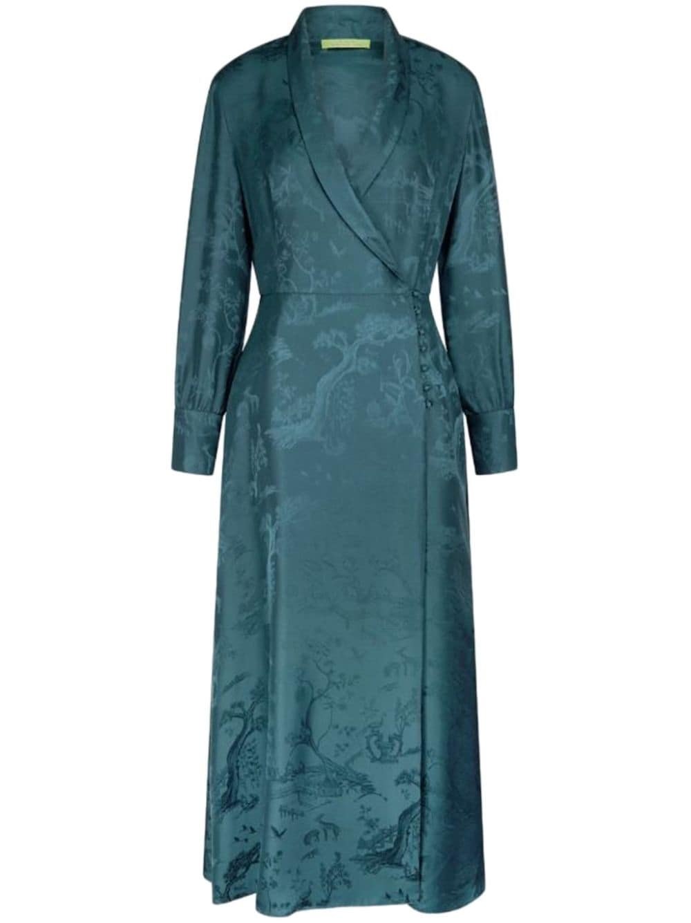 SHANGHAI TANG WINDING STREAM PARTY SILK WRAP DRESS 