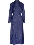 Shanghai Tang Winding Stream Party silk wrap dress - Purple