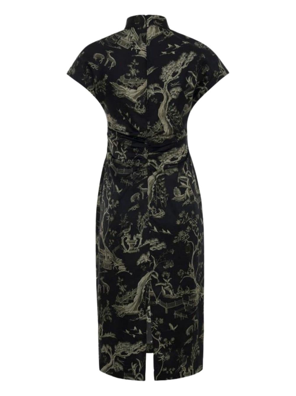 Shop Shanghai Tang Winding Stream Party Qipao In Black