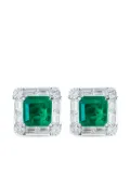 Juwelina Paris Emerald Gaia earrings - Silver