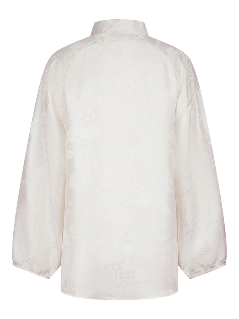 Shanghai Tang jacquard blouse - Wit