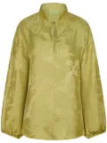 Shanghai Tang tied-neck silk blouse - Yellow