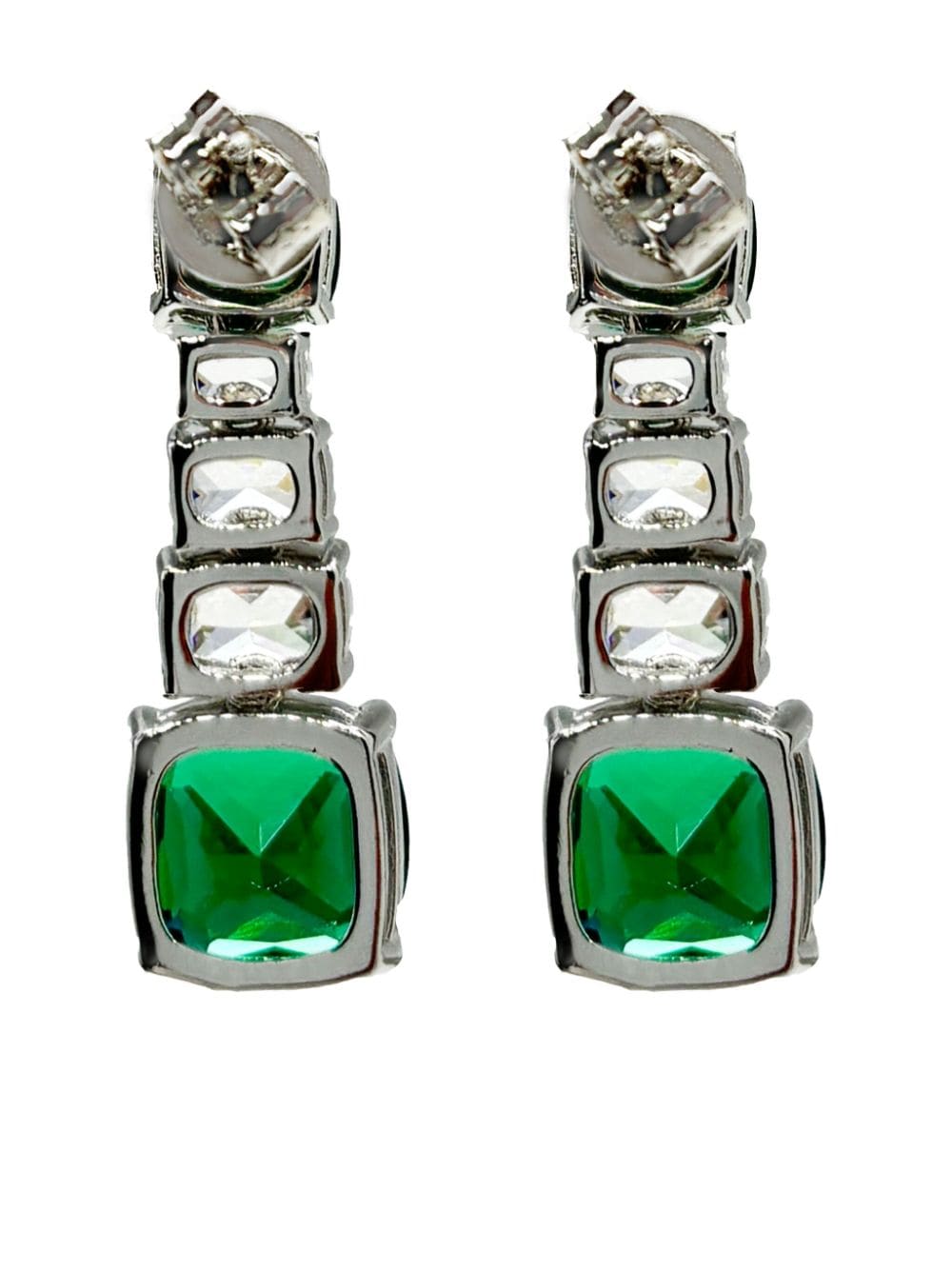 Shop Juwelina Paris Eden Cascade Earrings In 绿色