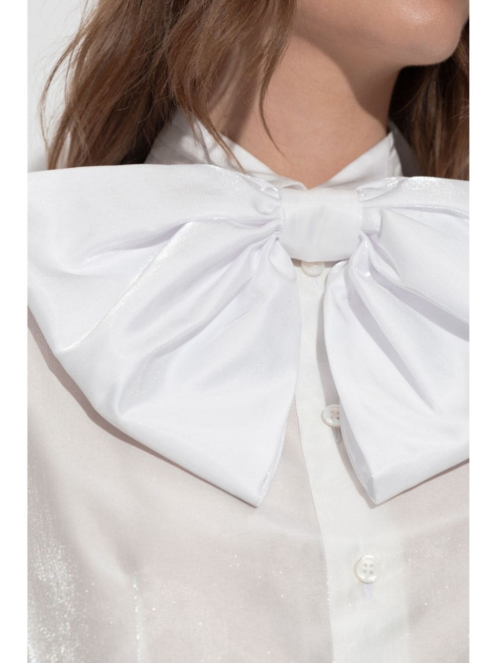 Shop Noir Kei Ninomiya Bow Detailing Blouse In White