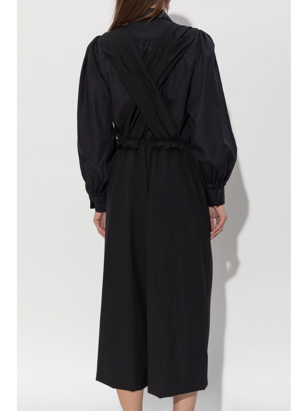 Shop Comme Des Garçons Comme Des Garçons Wool Jumpsuit In Black