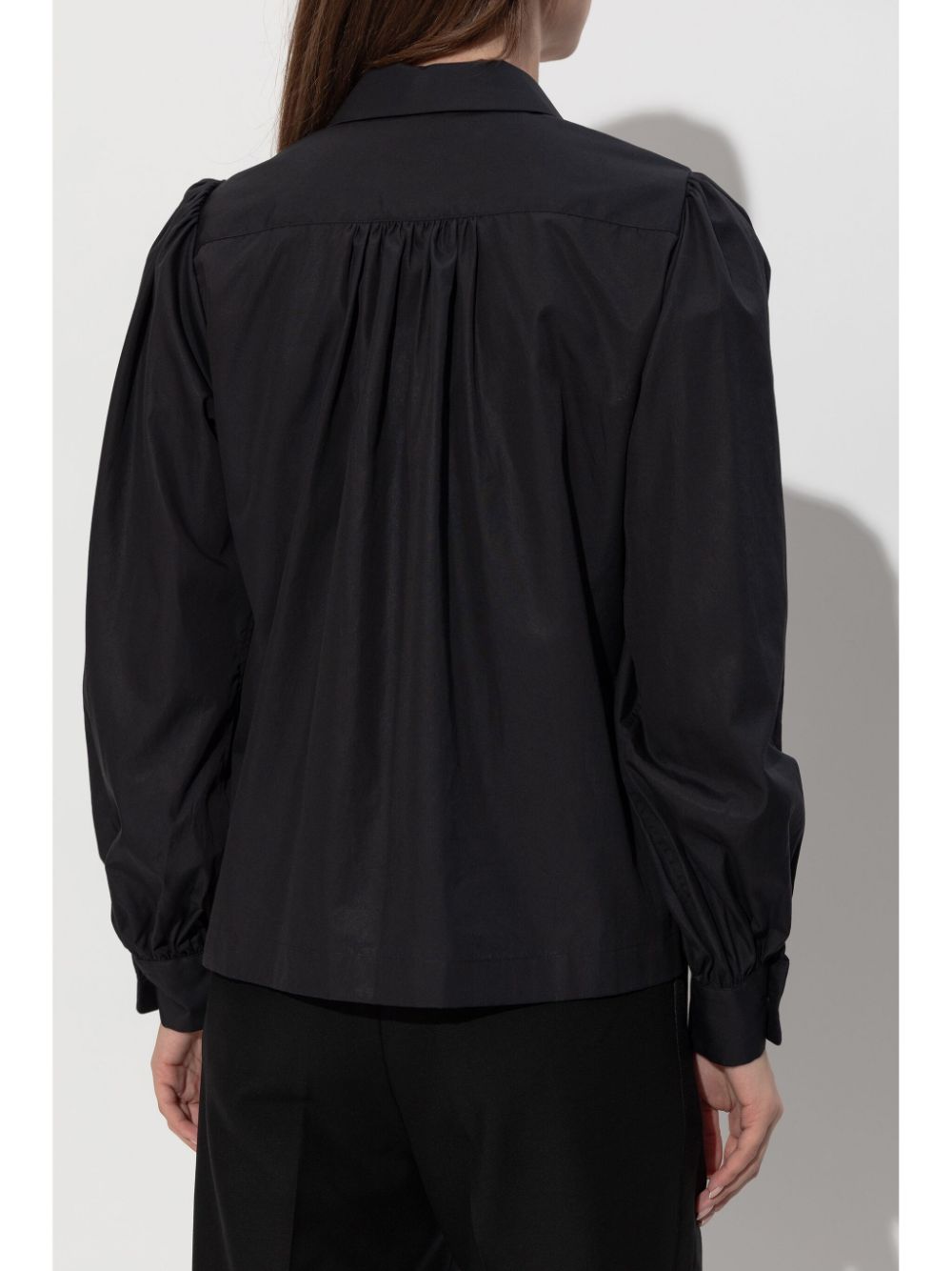 Shop Noir Kei Ninomiya Peter Pan-collar Shirt In Black