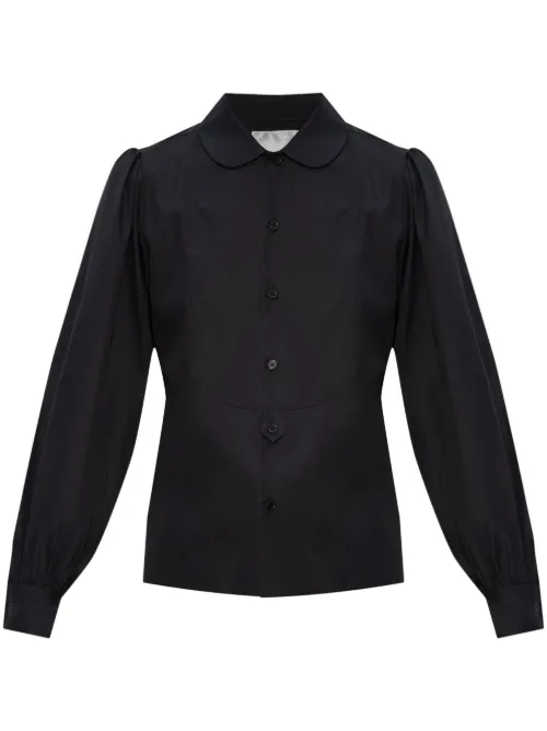 Kei Ninomiya chemise Peter à col claudine - Noir Kei Ninomiya - Modalova