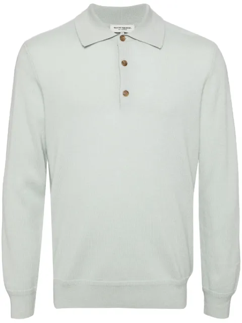Man On The Boon. suéter de cachemira estilo playera tipo polo