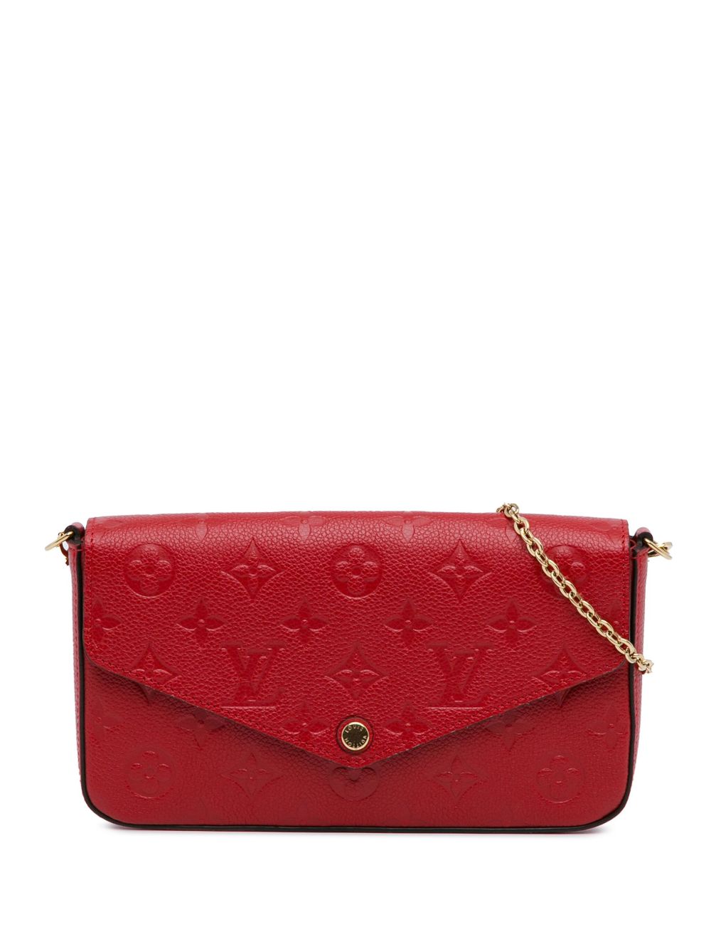 Louis Vuitton Pre-Owned 2018 Monogram Empreinte Pochette Felicie Crossbody  Bag | Red | FARFETCH UK