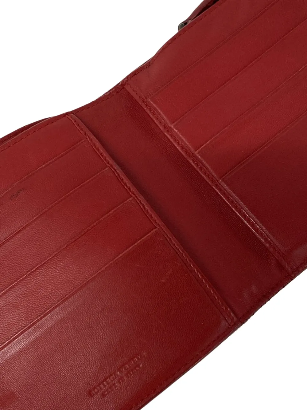 Bottega Veneta Pre-Owned 2000-2010 Intrecciato Wallet kleine portemonnee - Rood