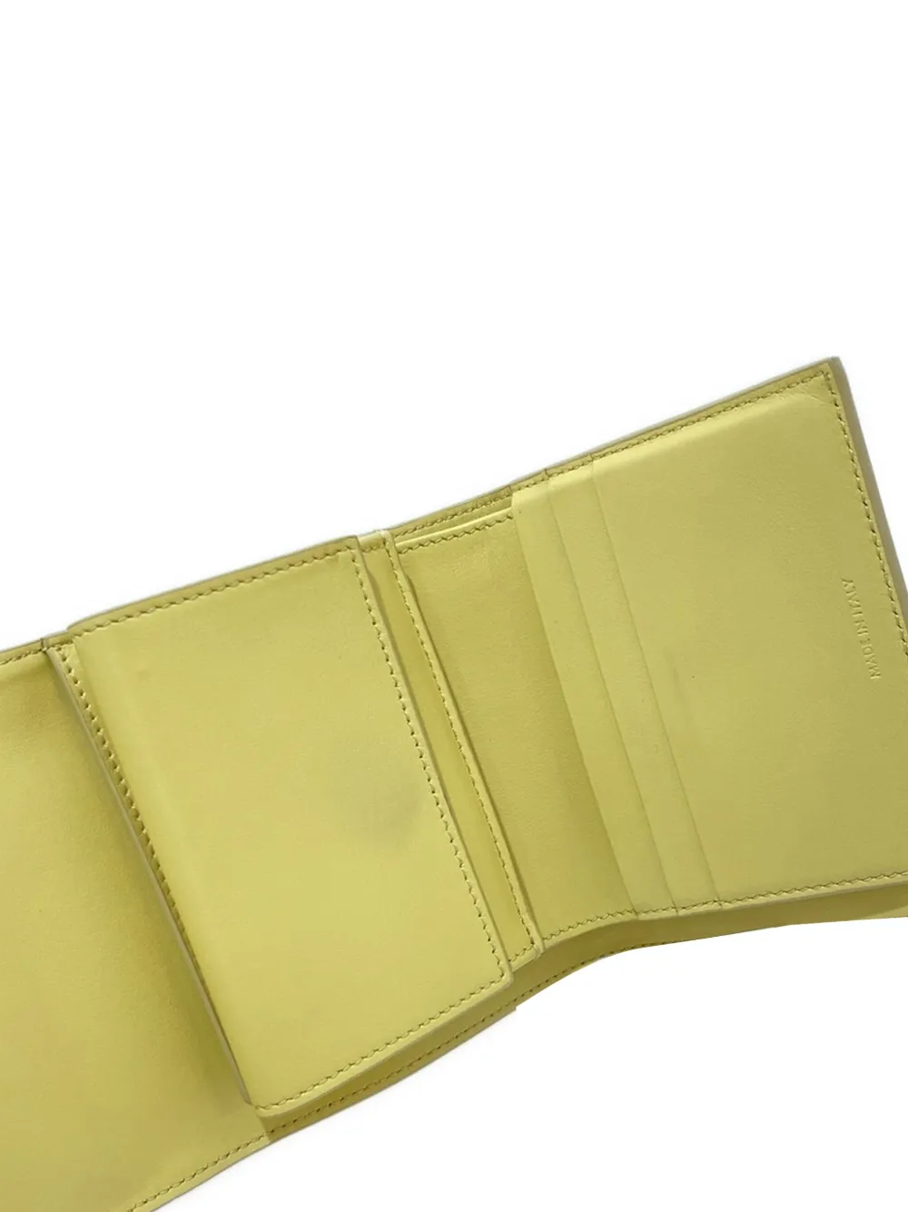 Céline Pre-Owned 2000-2023 Triomphe Flap kleine portemonnee van kalfsleer - Geel