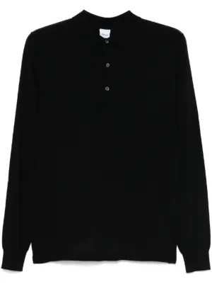 MM6 Maison Margiela 長袖ポロシャツ ブラック MM6 Maison Margiela ロングスリーブ ポロシャツ | ブラック | FARFETCH JP