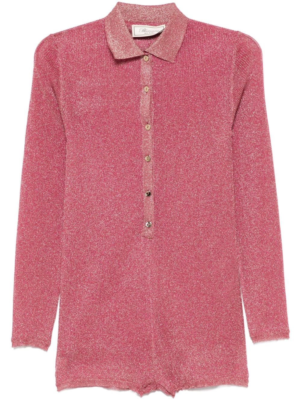 Blumarine lurex knit playsuit - Rosa