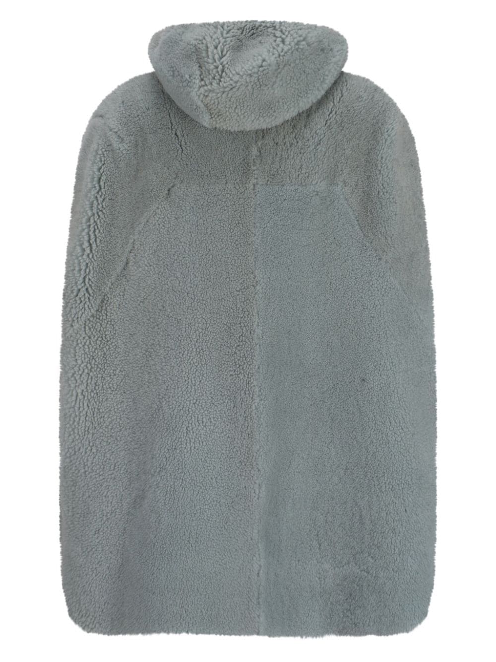 Shop Rick Owens Shearling Cape In Blue