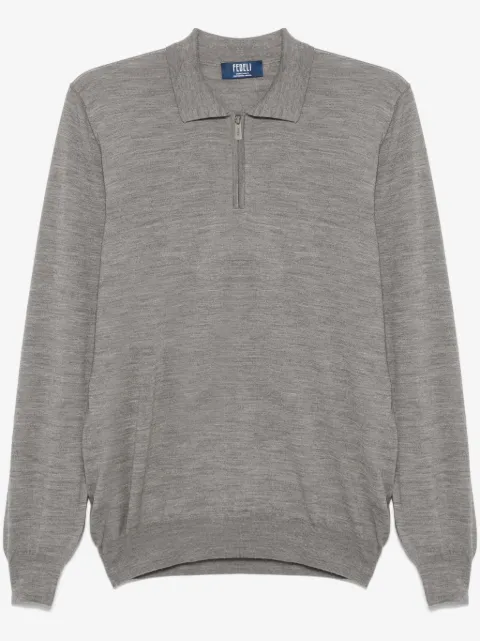 Fedeli playera tipo polo de tejido fino