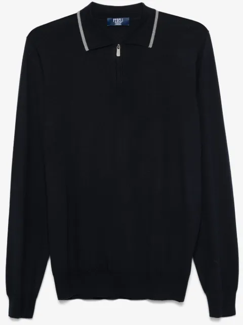 Fedeli fine-knit polo shirt
