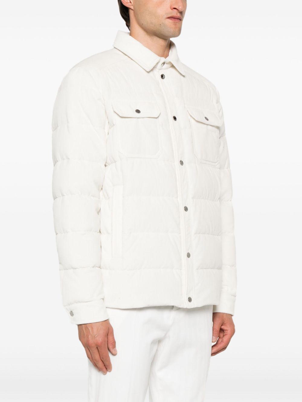 Shop Moorer Veton Padded Jacket In White