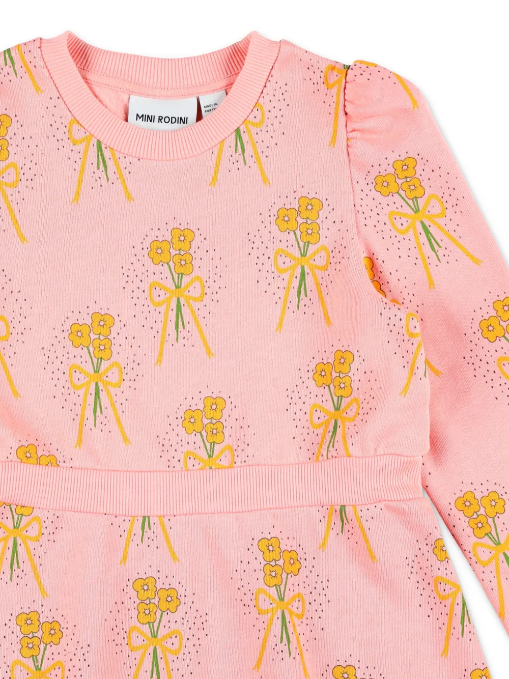 Shop Mini Rodini Floral-print Dress In Pink
