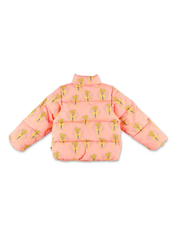 ファッション 通販 Mini Rodini ピンク | ダウンジャケット フローラルプリント アウター