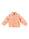 Mini Rodini floral-print down jacket - Pink