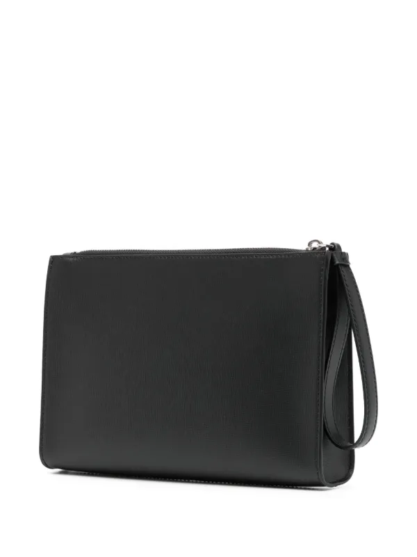 Bally Mythos panel-detail Leather Clutch Bag | Black | FARFETCH