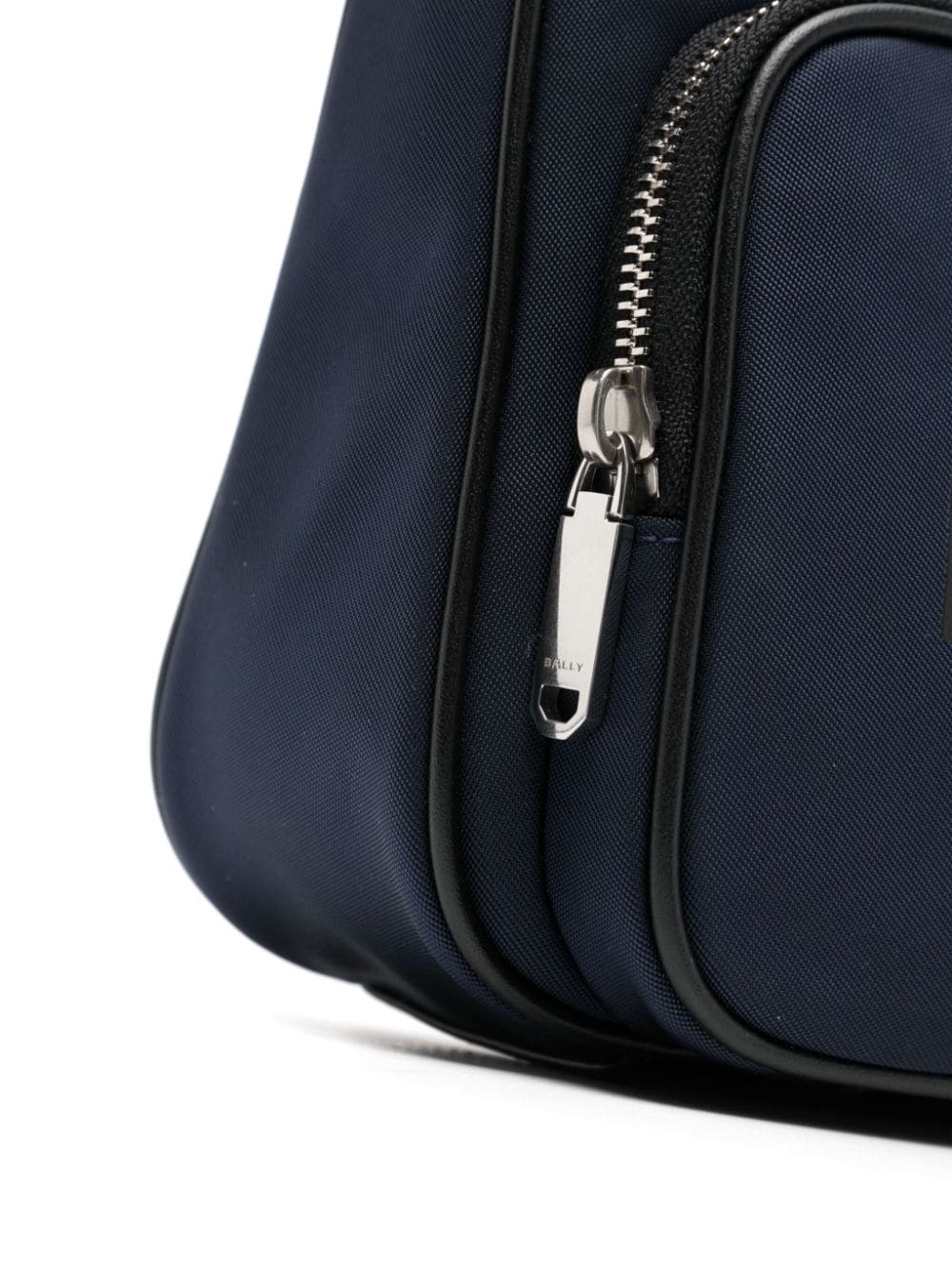 Shop Bally Logo-printed Shoulder Bag In Blue