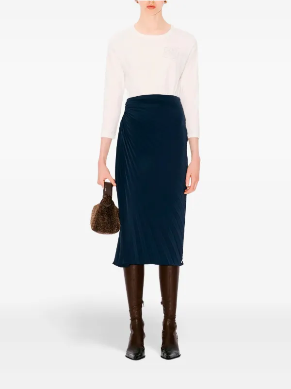 Kenzo sunray-pleated Midi Skirt | Blue | FARFETCH