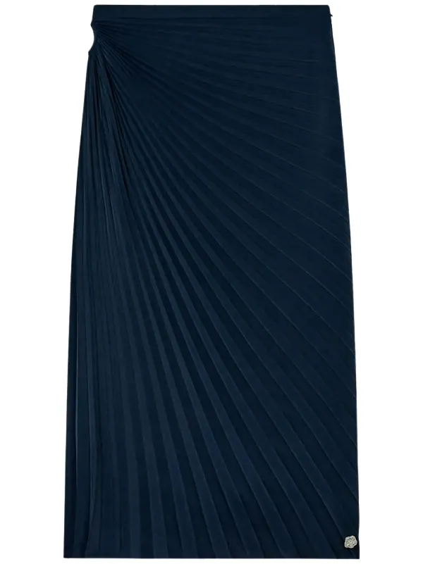 Kenzo sunray-pleated Midi Skirt | Blue | FARFETCH