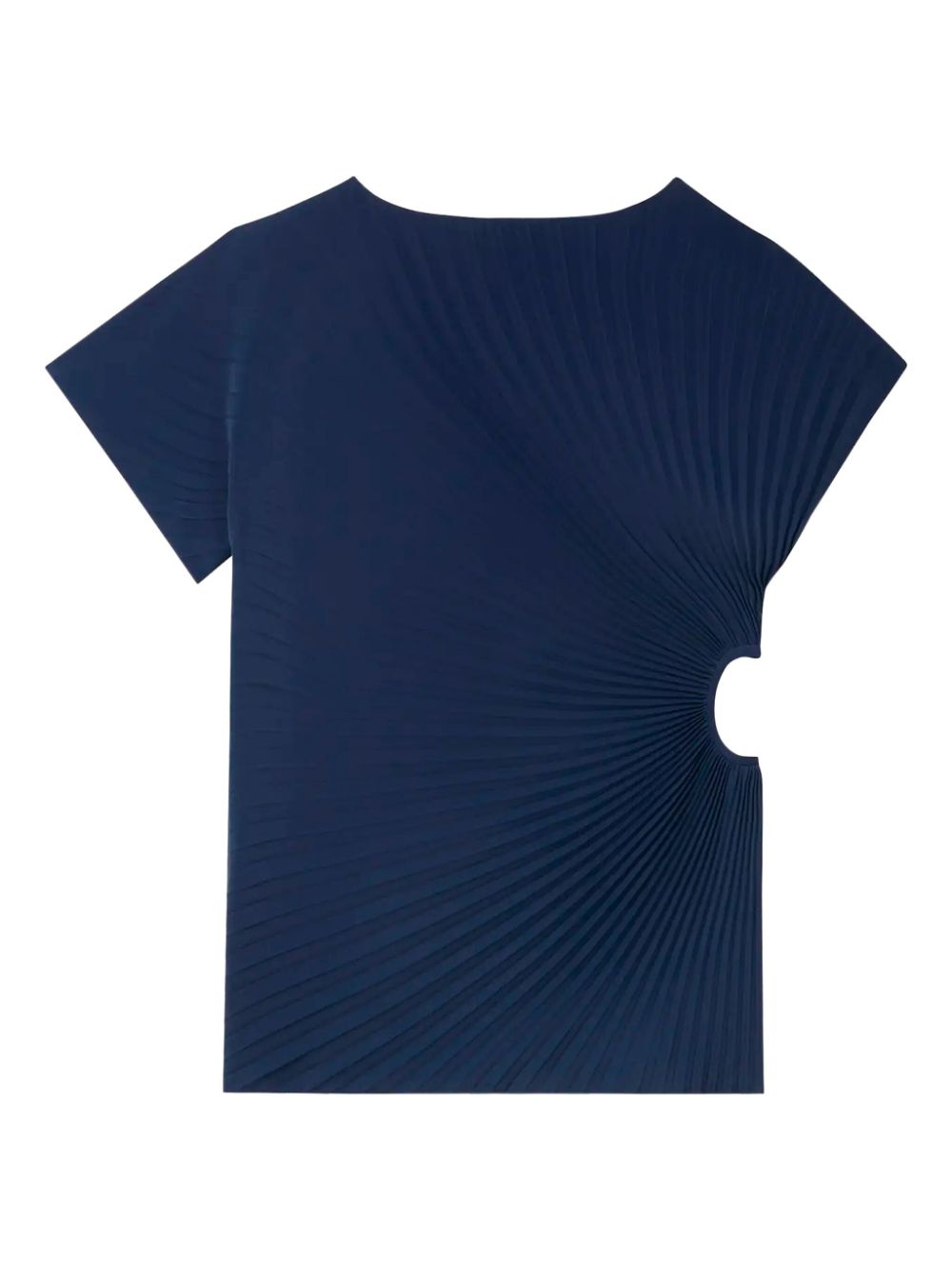 Shop Kenzo Sunray-pleated T-shirt In Blue