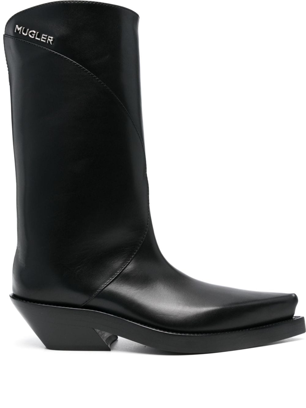 Shop Mugler 55mm Santiag Boots In Black