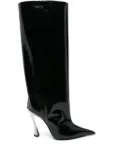 Mugler 110mm patent leather boots - Black